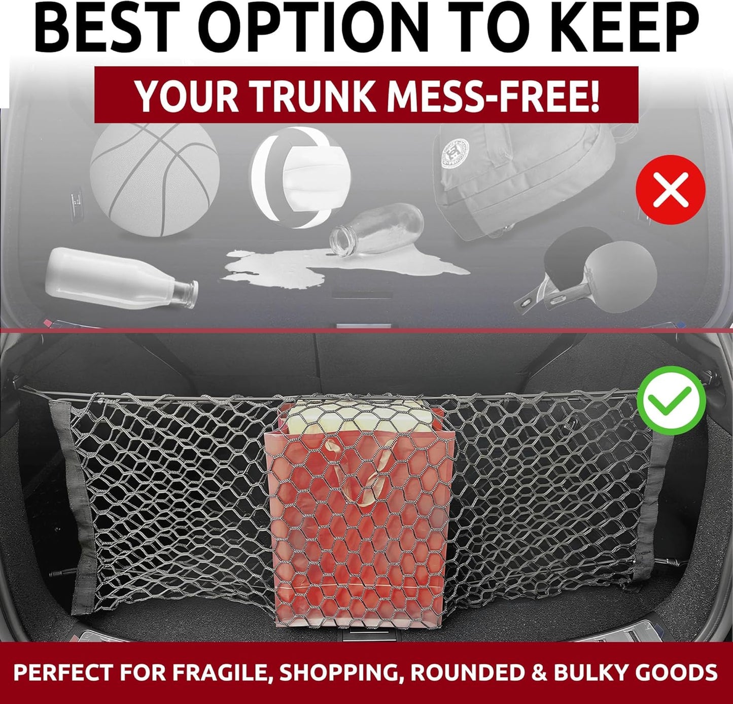 Envelope Style Trunk Cargo Net for Lexus NX 250 NX 350 NX 450 2022-2024