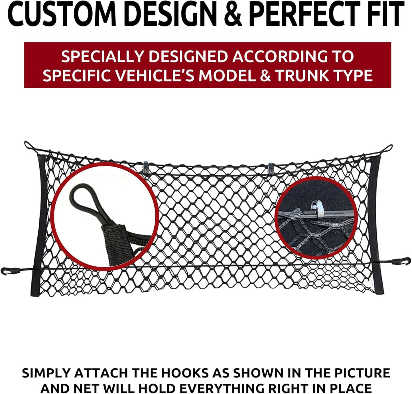 Envelope Style Trunk Cargo Net for Suburban fits Tahoe 2021-2025