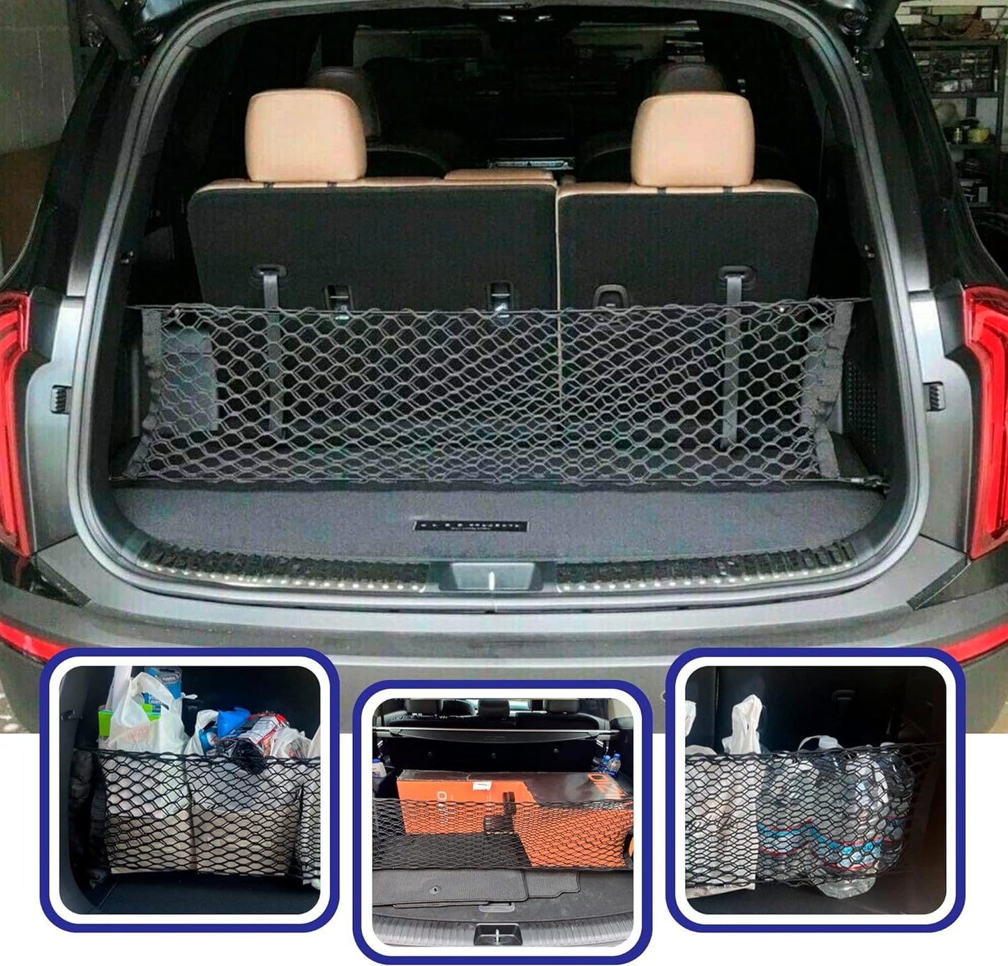 Envelope Style Trunk Cargo Net for KIA Telluride 2020-2023