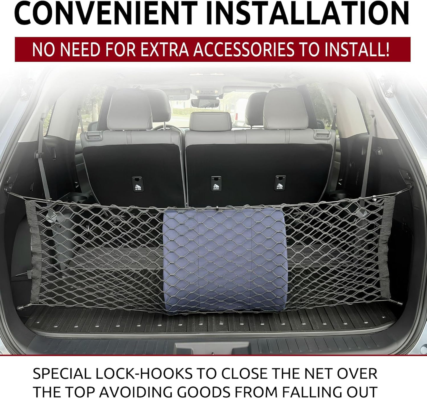 Envelope Style Trunk Cargo Net for TOYOTA Highlander 2014 - 2019