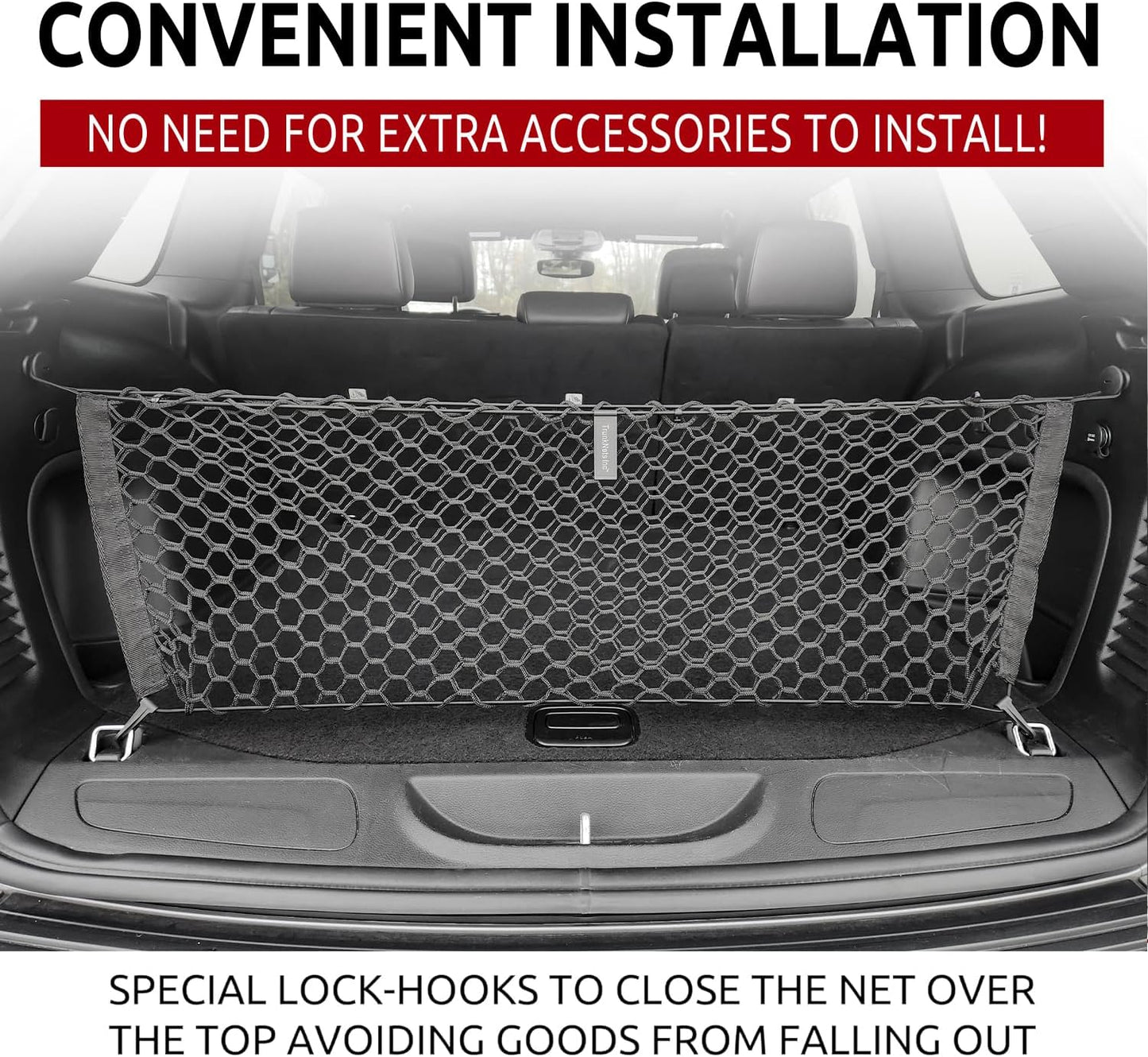 Envelope Style Trunk Mesh Cargo Net - for Jeep Grand Cherokee 2011-2021
