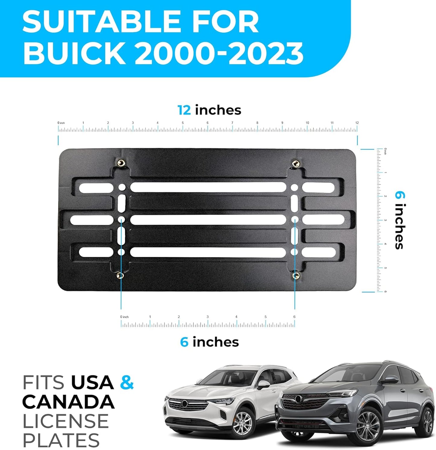 Front Bumper License Plate Bracket for Buick 2000-2023