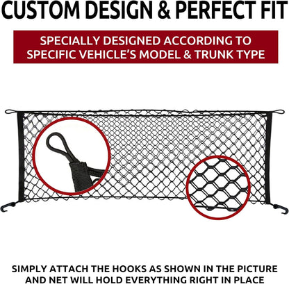 Envelope Style Trunk Cargo Net for Toyota Sequoia 2008-2023