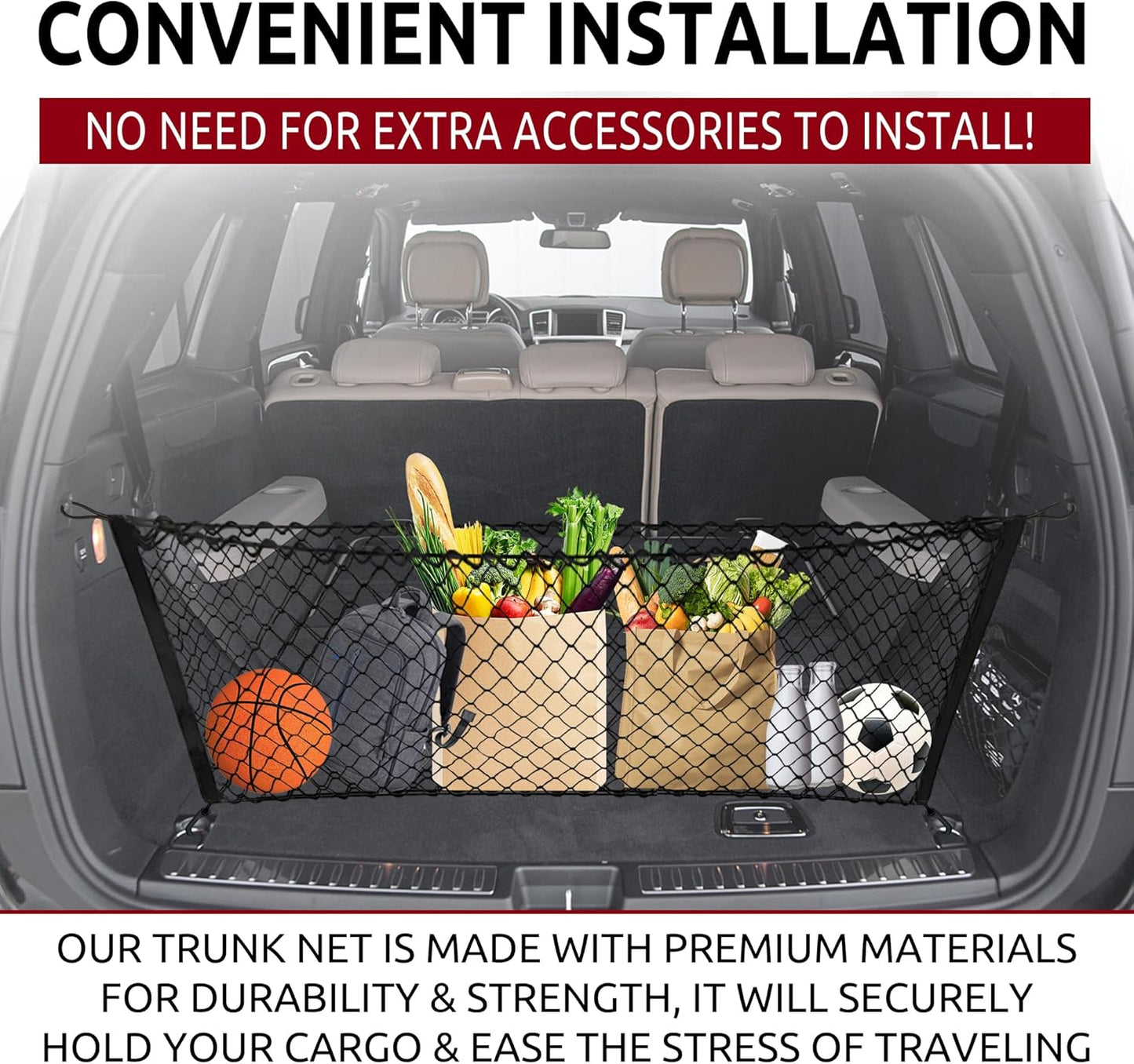 Envelope Style Trunk Cargo Net for Mercedes Benz GL350 GL450 GL550 GL63 2007 - 2013