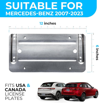 Rear Bumper License Plate Bracket for Mercedes-Benz 2007-2023