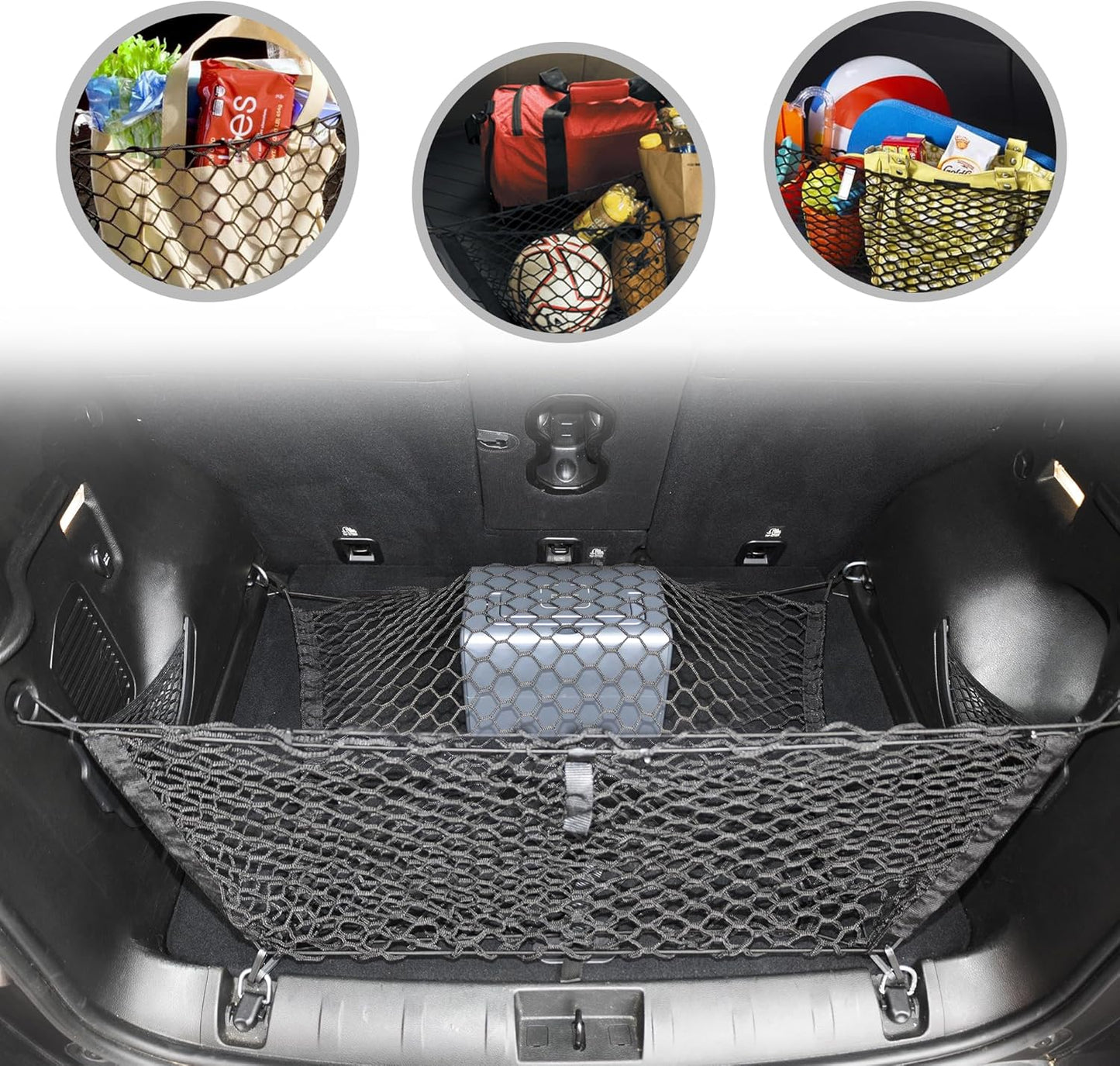 Envelope + Floor Trunk Cargo Nets for Jeep Compass Jeep Patriot Jeep Renegade