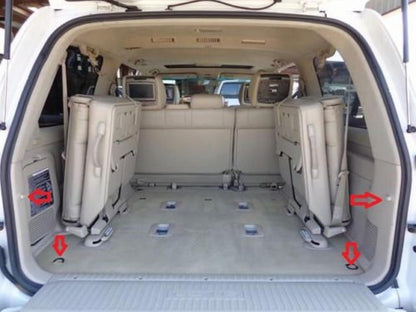 Envelope Style Trunk Cargo Net for Lexus LX470, Polyester or Nylon, Black, Hook, 1999-2007