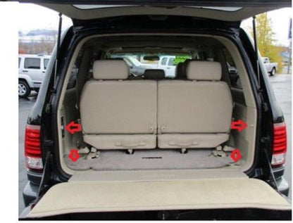 Envelope Style Trunk Cargo Net for Lexus LX470, Polyester or Nylon, Black, Hook, 1999-2007