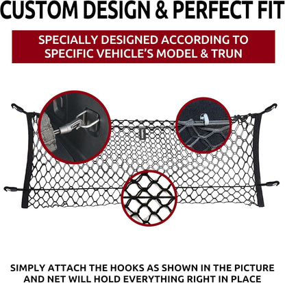 Envelope Style Trunk Cargo Net for Chevrolet Traverse 2009 - 2017