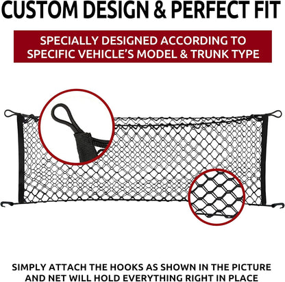 Envelope Style Trunk Cargo Net for Toyota 4Runner 2 Row Model Only 2010 - 2023