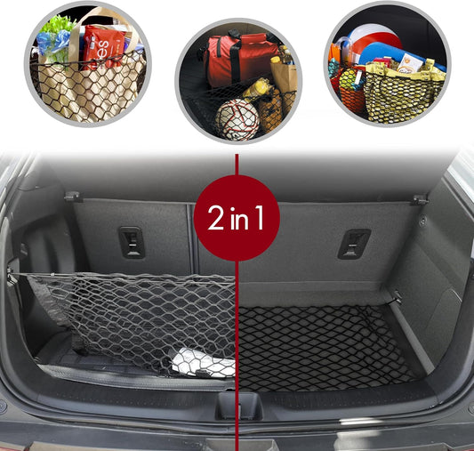 2 in 1 Trunk Cargo Net Envelope/Floor style for Chevrolet Volt 2011 - 2020