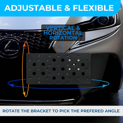 Front Bumper Tow Hook License Plate Mount Bracket for Lexus is 2016-2023