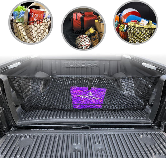 Truck Bed Envelope Style Trunk Mesh Cargo Net for Toyota Tundra 2007-2020