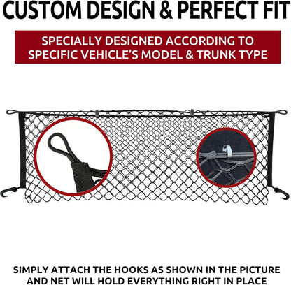 Envelope Style Trunk Cargo Net for Toyota 4Runner 3 Row Model Only 2010-2024