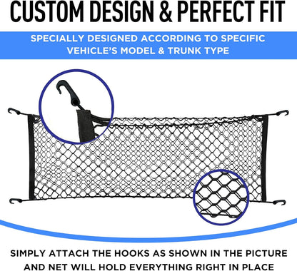 Envelope Style Trunk Cargo Net for Subaru Impreza 2017 – 2024 & Crosstrek 2018 – 2024