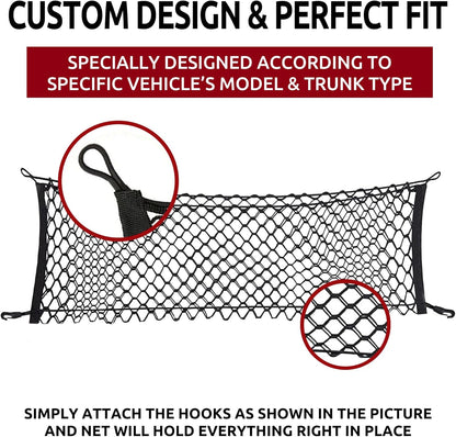 Envelope Style Trunk Cargo Net for Infiniti JX35 QX60 QX60 HYBRID 2013 – 2020