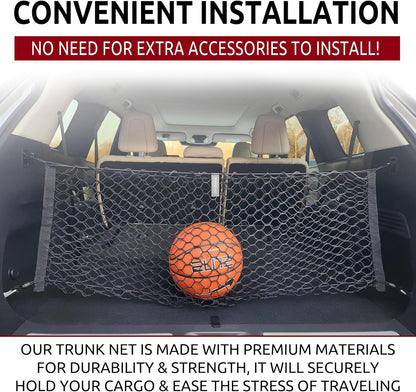 Envelope Style Trunk Cargo Net for Infiniti JX35 QX60 QX60 HYBRID 2013 – 2020