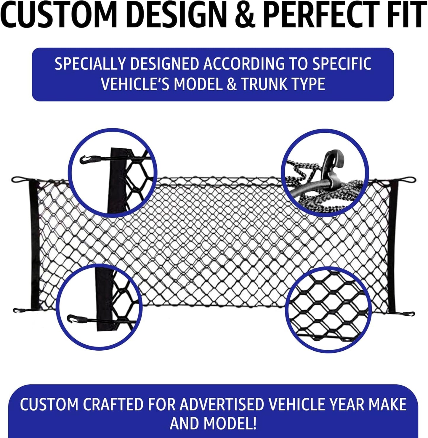 Envelope Style Trunk Cargo Net for GMC Sierra 2013-2024