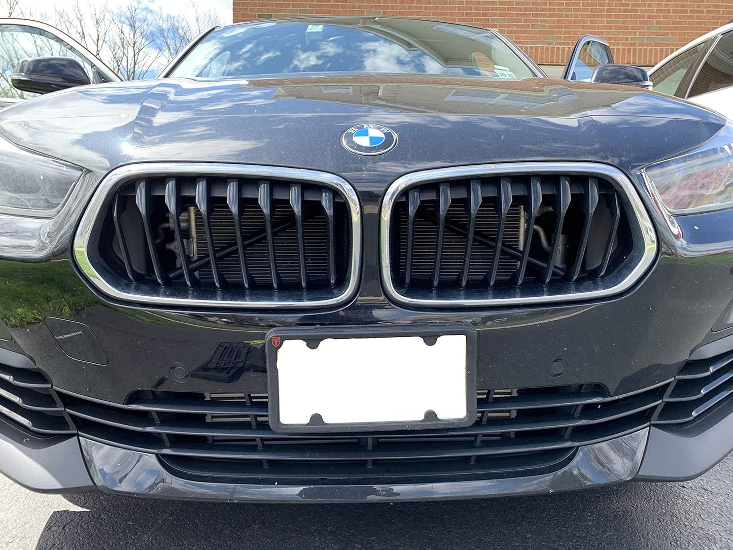 A NASA-Like Rubber Heavy Duty Front License Plate Frame Tag Holder Guard Bumper for BMW