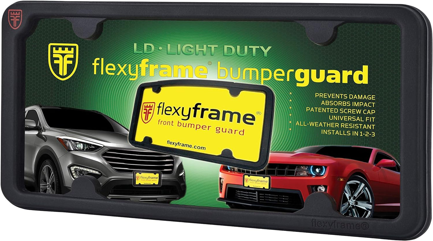 A NASA-Like Rubber Heavy Duty Front License Plate Frame Tag Holder Guard Bumper for Ford