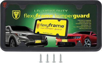 A NASA-Like Rubber Heavy Duty Front License Plate Frame Tag Holder Guard Bumper for Infiniti