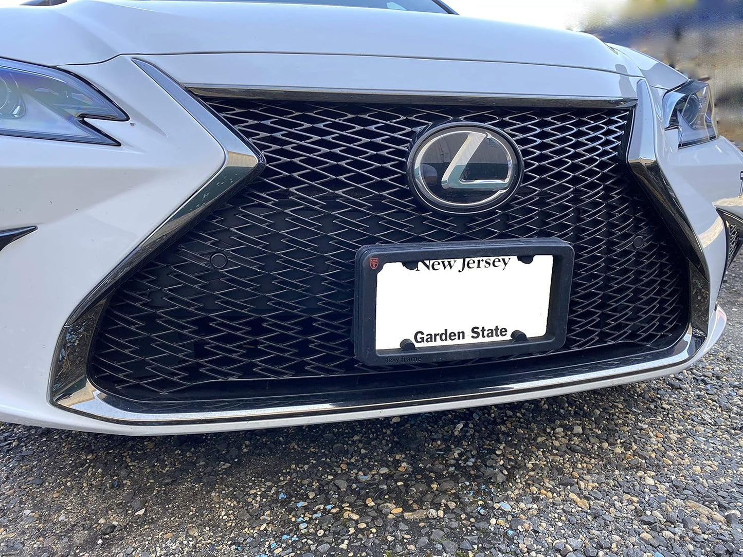 A NASA-Like Rubber Heavy Duty Front License Plate Frame Tag Holder Guard Bumper for Lexus