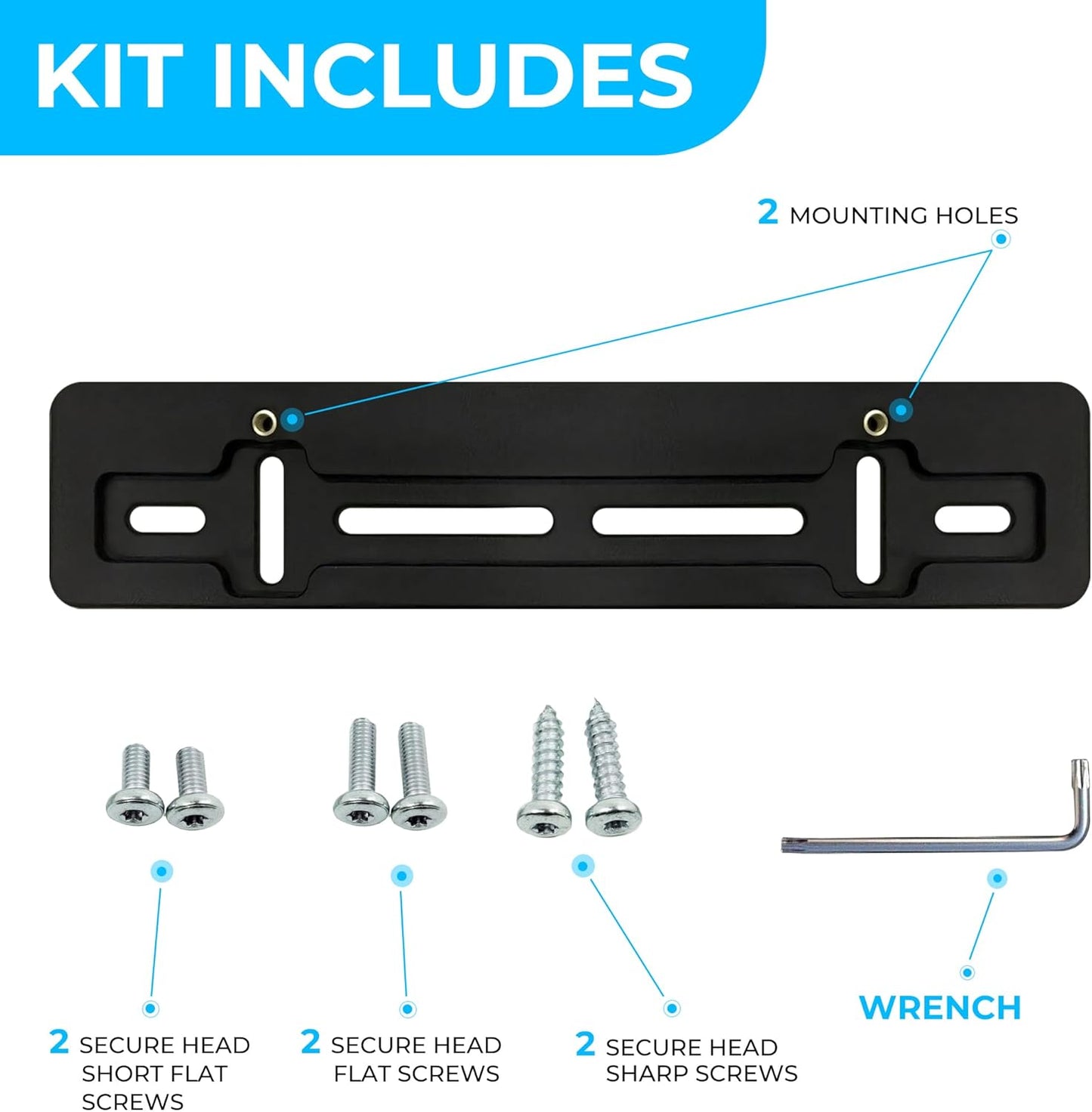 Front Bumper License Plate Bracket for Jeep