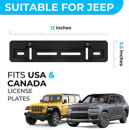 Front Bumper License Plate Bracket for Jeep