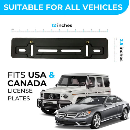 Front Bumper License Plate Bracket for Mercedes-Benz 2000-2023