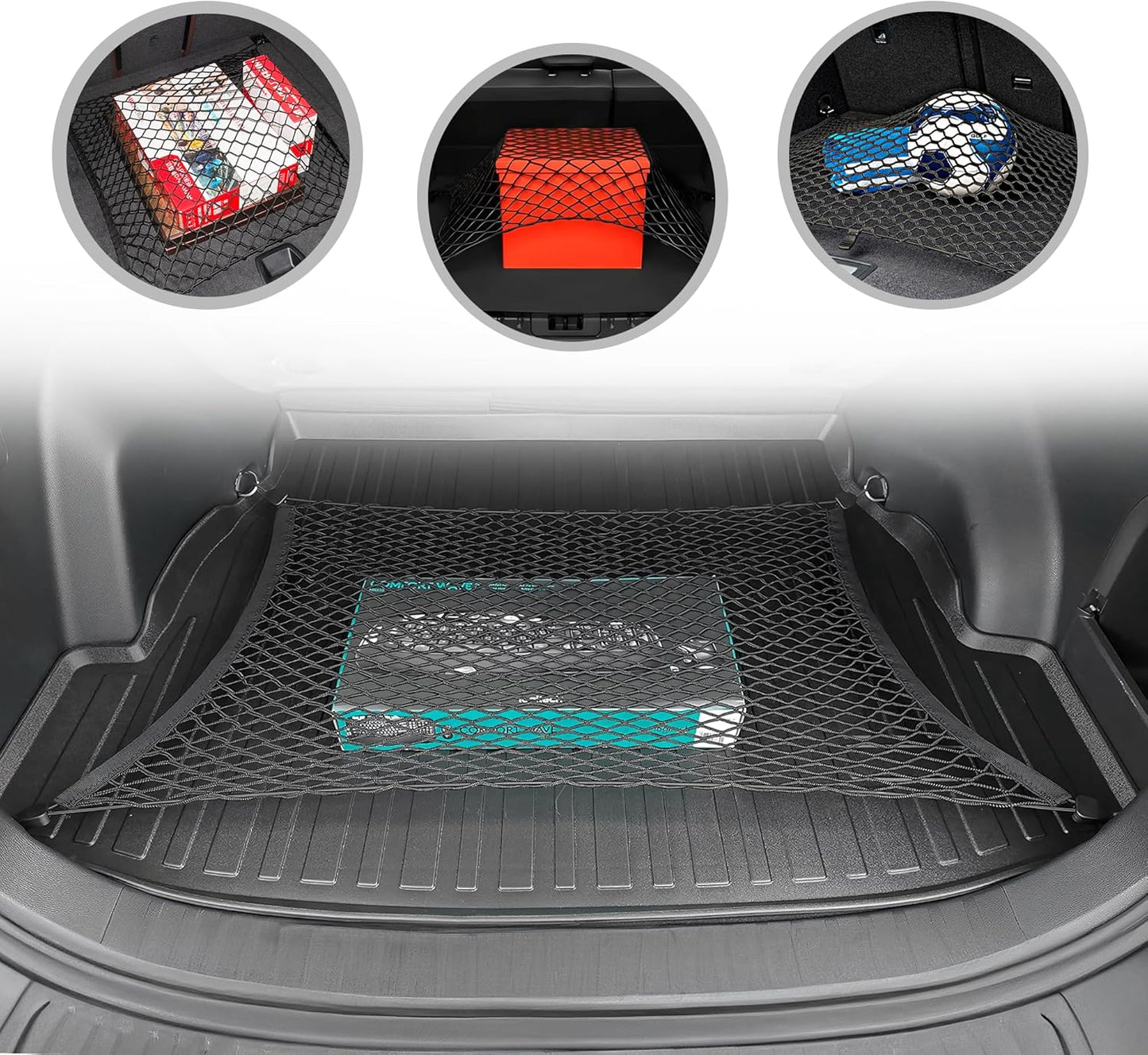 Rear Trunk Floor Style Mesh Cargo Net for Toyota RAV4 LE XLE 2019-2024