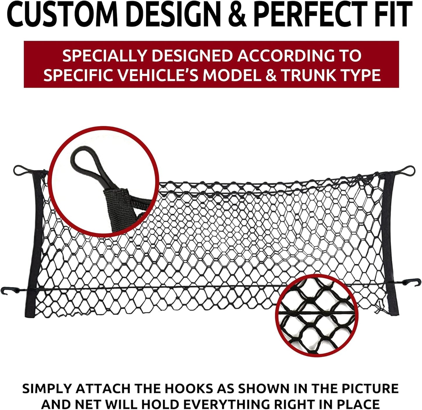 Envelope Style Trunk Cargo Net for Chevrolet Equinox 2018-2024