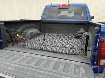 Envelope Style Trunk Cargo Net for Dodge Ram 1500 with Plastic Bed Liner SLT ST Sport TRX 2011-2024