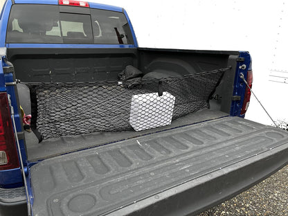 Envelope Style Trunk Cargo Net for Dodge Ram 1500 with Plastic Bed Liner SLT ST Sport TRX 2011-2024