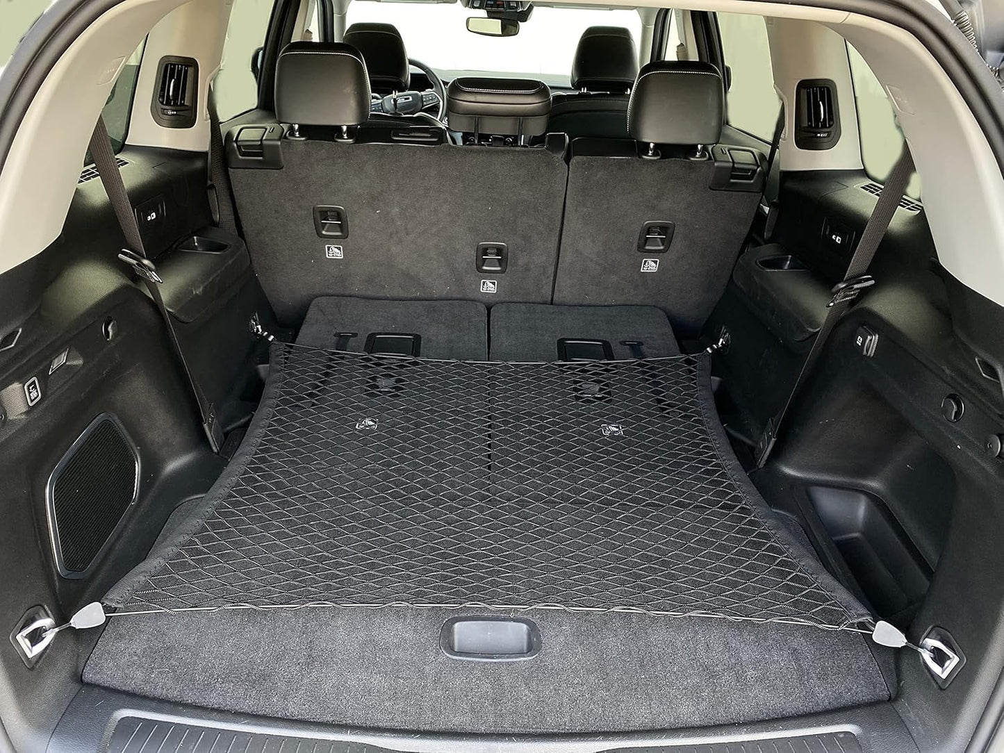 Floor Style Elastic Trunk Cargo Net for Jeep Grand Cherokee L 7 Seats 2021 - 2024