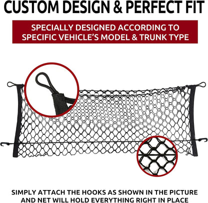 Envelope Style Trunk Cargo Net for Jeep Grand Cherokee L 7 Seats 2021-2024