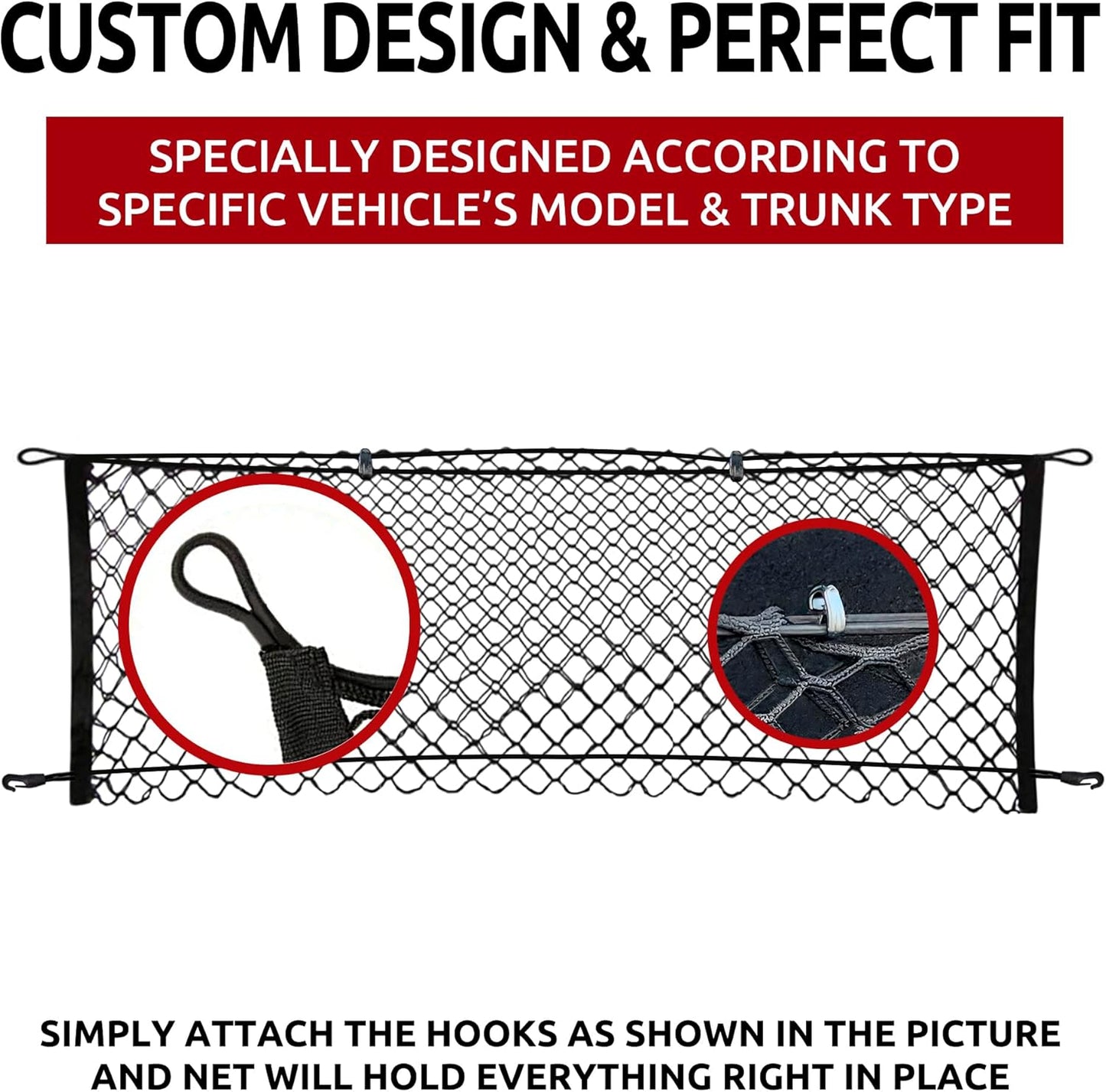 Envelope Style Trunk Cargo Net for Hyundai Tucson Se Sel 2022-2024