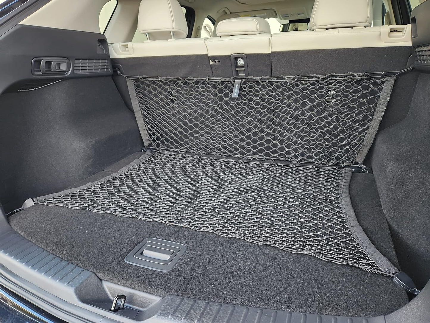 Floor + Back Seat Style Automotive Elastic Trunk Mesh Cargo Net for Mazda CX5 2023