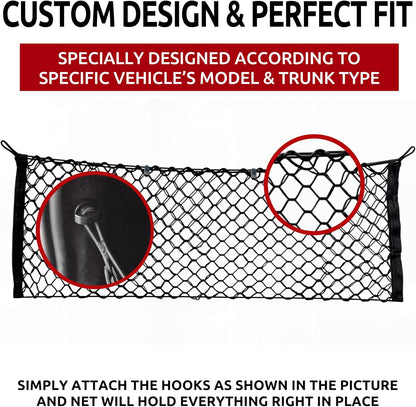 Envelope Style Trunk Cargo Net for Chevrolet Malibu 2019-2024