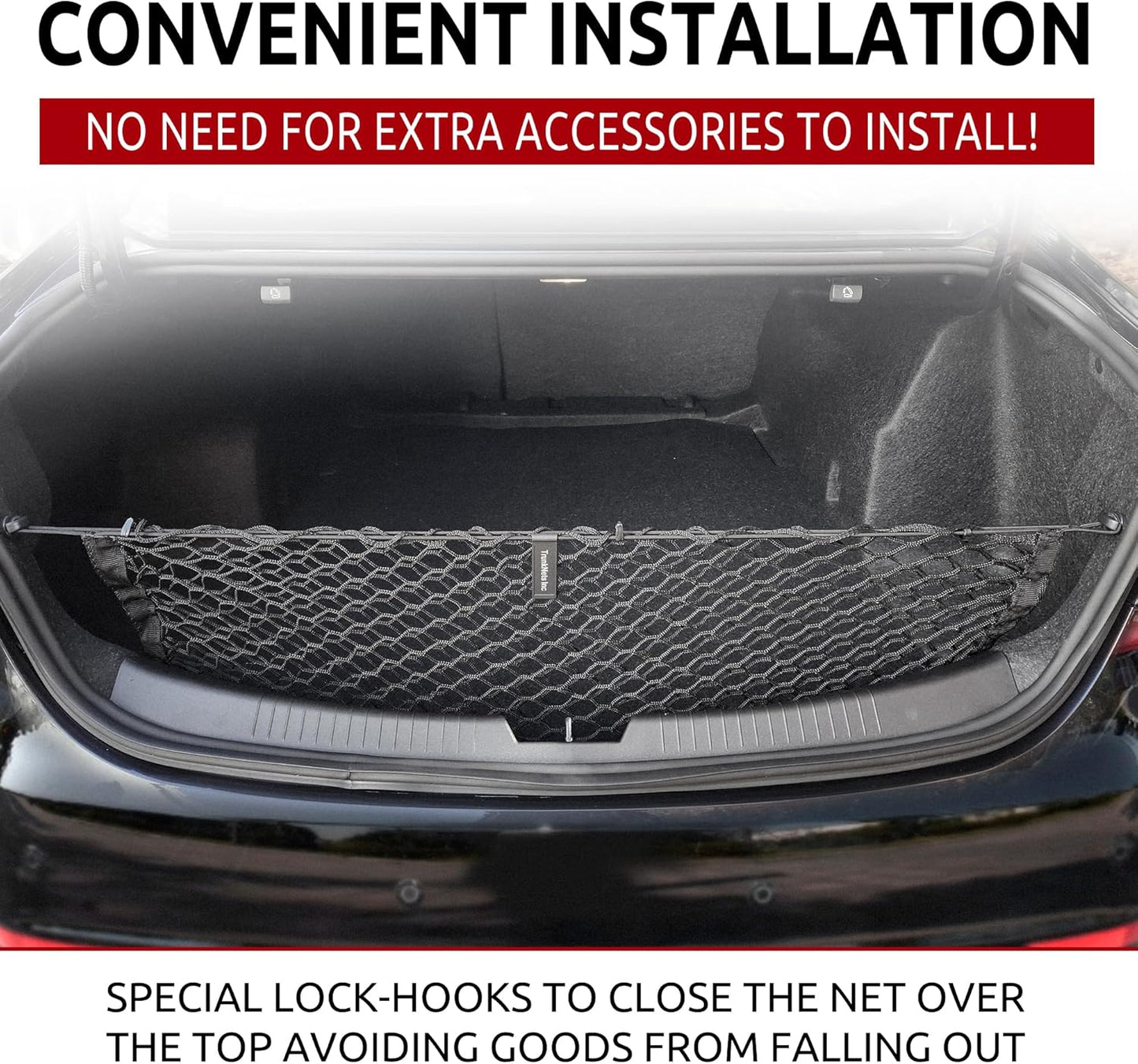 Envelope Style Trunk Cargo Net for Chevrolet Malibu 2019-2024