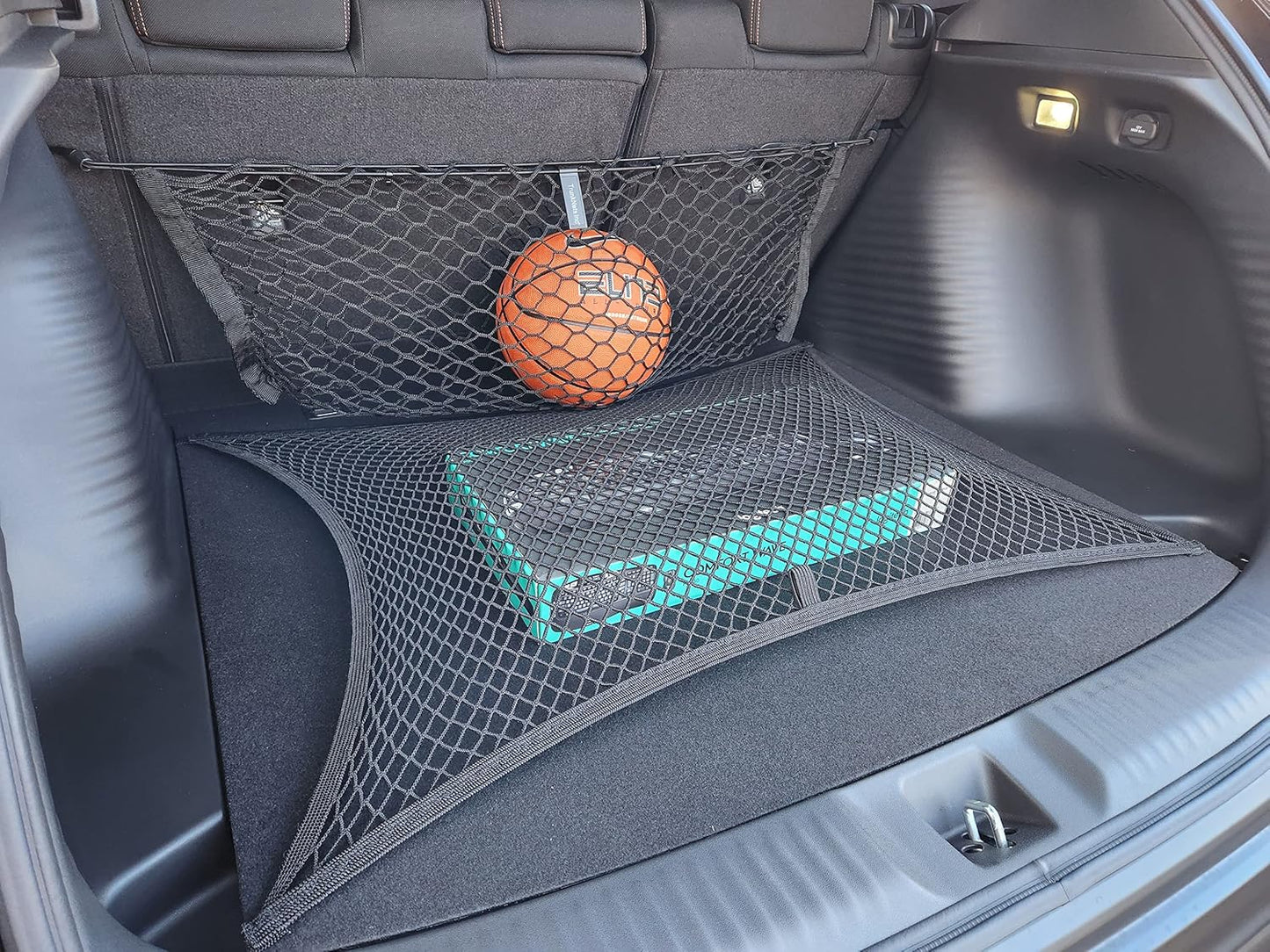 Back Seat + Floor Style Automotive Elastic Trunk Mesh Cargo Net for Honda HRV LX EX-L 2023