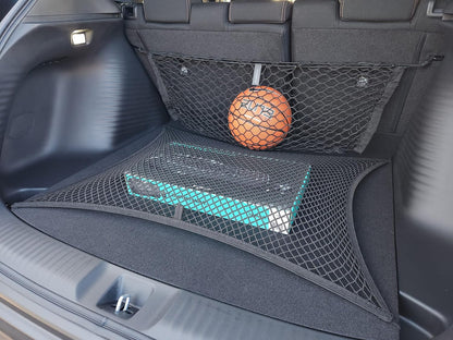 Back Seat + Floor Style Automotive Elastic Trunk Mesh Cargo Net for Honda HRV LX EX-L 2023