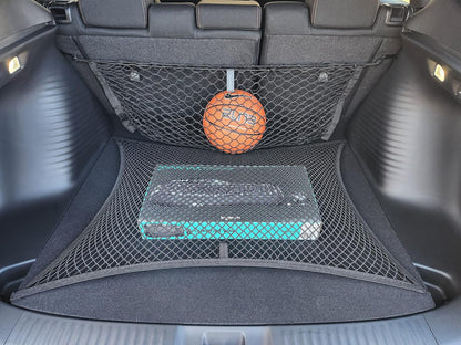 Back Seat + Floor Style Automotive Elastic Trunk Mesh Cargo Net for Honda HRV LX EX-L 2023