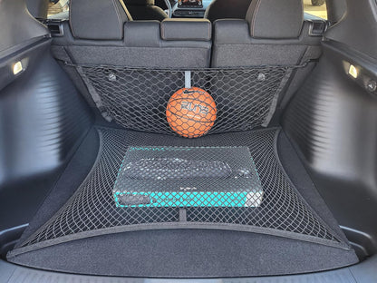 Back Seat + Floor Style Automotive Elastic Trunk Mesh Cargo Net for Honda HRV LX EX-L 2023