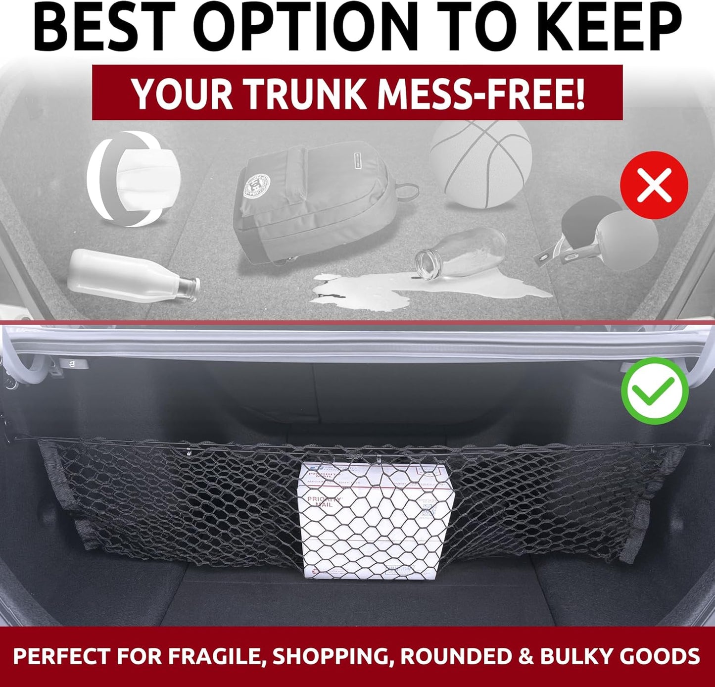 Envelope Style Trunk Cargo Net for Honda Accord 2023-2024