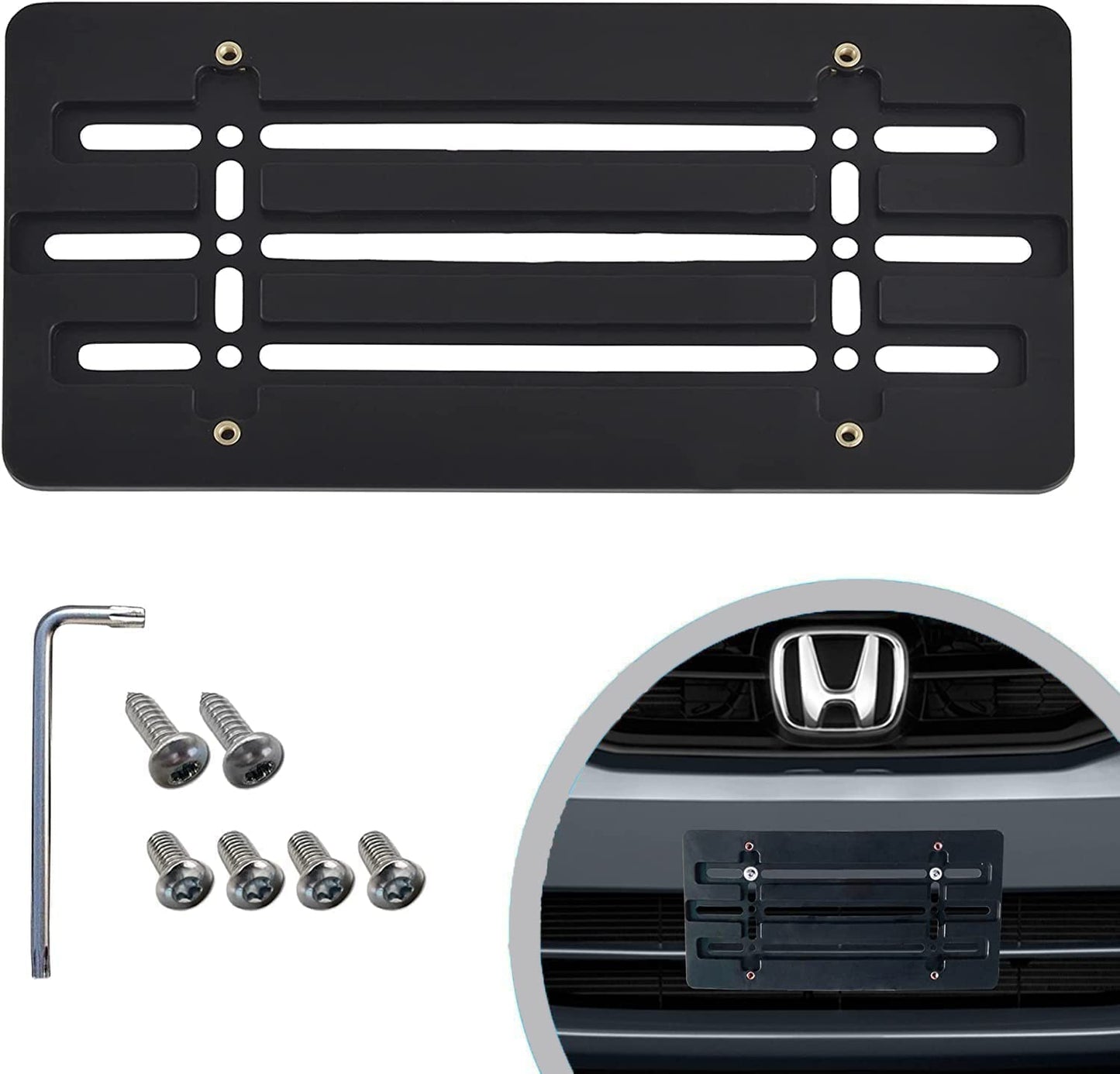 License Plate Bumper Mount Holder Bracket for Honda